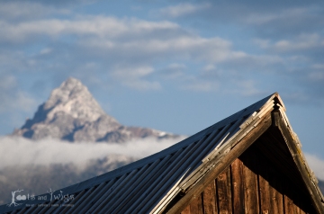 Twin Peaks at the T.A. Moulton Barn, Grand Teton National Park, Wyoming