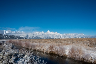 Snowy Tetons from Kelly, Wyoming
